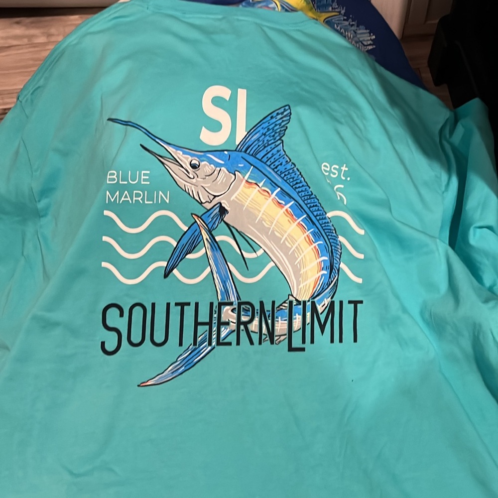 Blue Marlin Men's Swim Shirt - Teal